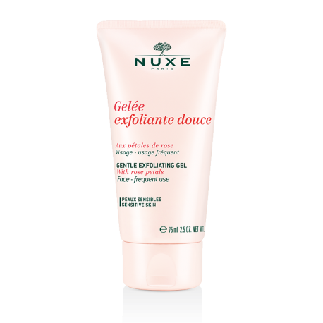 nuxe gel exfoliante suave con pétalos de rosa 75ml
