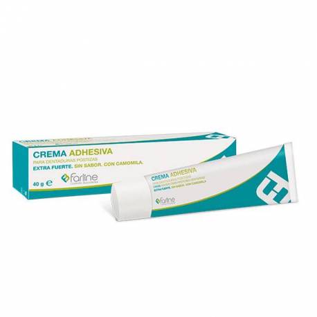 Farline Crema Adhesiva Para Dentaduras Extrafuerte Sin Sabor 40g