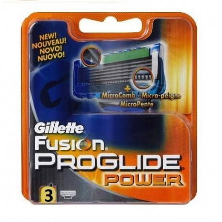 Gillette Fusión Proglide Power Recambio 3 Uds