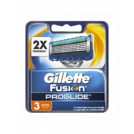 Gillette Fusión Proglide Manual Recambio 3 Uds