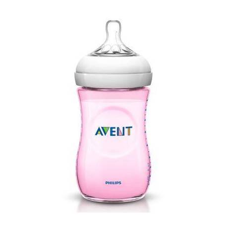Avent Natural biberón rosa 260ml