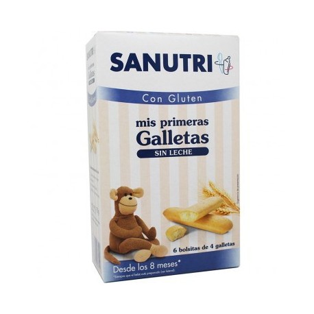 SANUTRI MIS PRIMERAS GALLETAS SIN LECHE CON GLUTEN 24 U 150gr