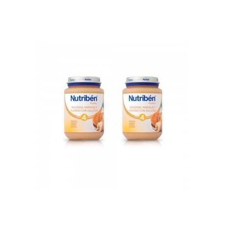 Nutriben Potito Manzana, Naranja,platano Con Galletas 2x250g