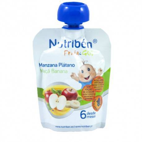 Nutriben Fruta&go Manzana Platano 90 G