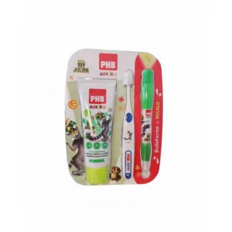 Phb Junior Pack Pasta Menta + Cepillo + Boli Linterna Regalo