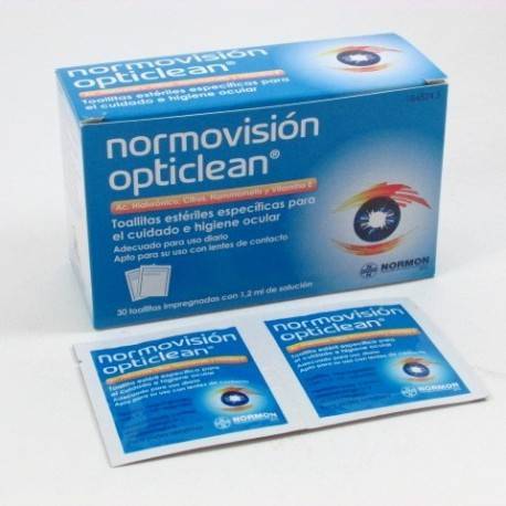 Normovisión Opticlean Toallitas Estétiles 30 Uds