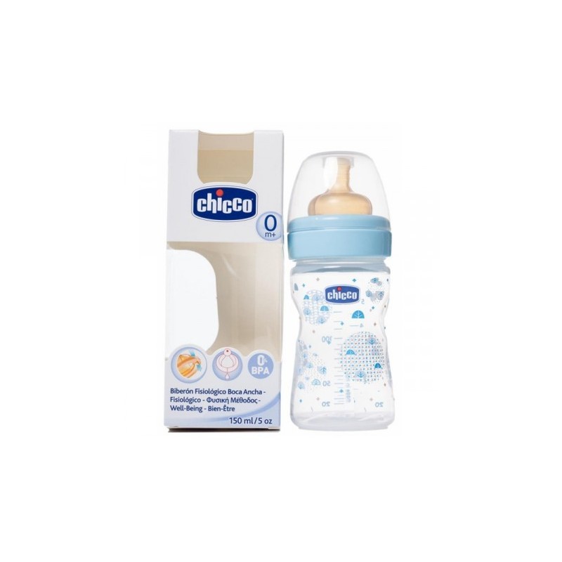 BIBERON CHICCO LATEX FLUJO REGULAR 0M+ 150ML ROSA