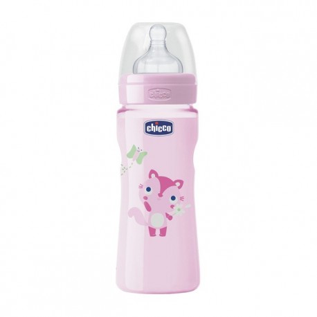 BIBERON PP T SILICONA CHICCO FISIOLOGICO FLUJO MEDIO ROSA 2M+ 250