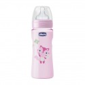 BIBERON PP T SILICONA CHICCO FISIOLOGICO FLUJO MEDIO ROSA 2M+ 250