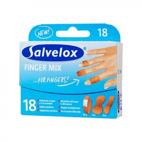 SALVELOX FINGER MIX APOSITO ADHESIVO SURTIDO 18U