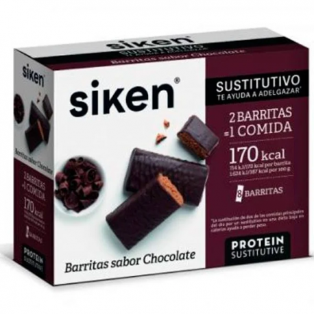 Siken Barritas de Chocolate 8 Unidades