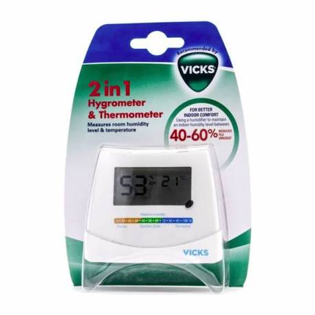 Vicks Higrometro y Termometro V 70 2 en 1