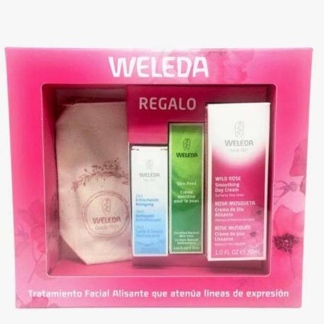 Weleda rosa de mosqueta crema de día alisante 30ml cofre regalo