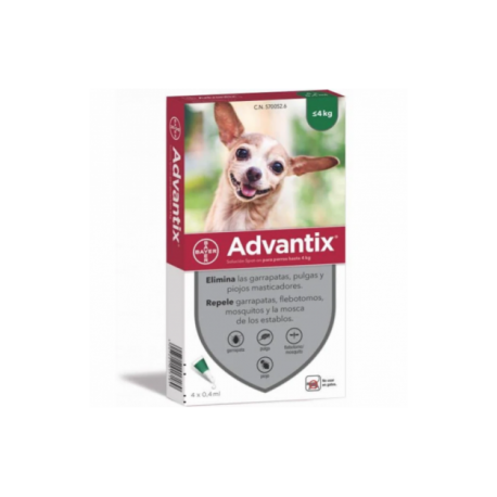 Advantix Perro Hasta 4kg 4 Pipetas