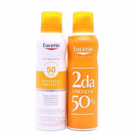 Eucerin Sun Spray Transparente SPF50+ 2x200ml