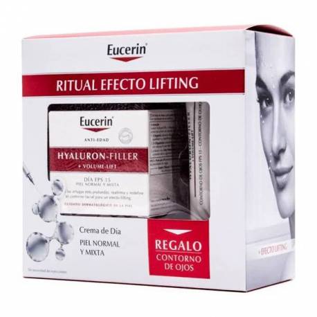 Eucerin Hyaluron-Filler Volume Lift Día Piel Normal Mixta 50ml + Contorno de Ojos