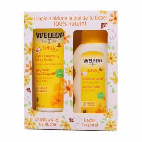 Weleda, Weleda Calendula Leche Corporal 200ml + Champú y Gel 200ml Pack,  Farmacias 1000