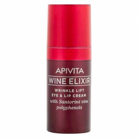 Apivita Wine Elixir Crema Antiarrugas Contorno de Ojos y Labios 15ml