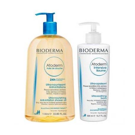 Bioderma Atoderm Aceite de ducha 1 Litro + Intensive Baume 500ml