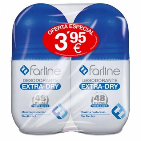 Farline Desodorante Extra-Dry Duplo 2x50ml