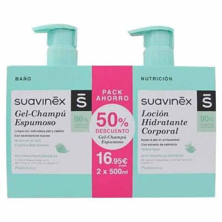 Suavinex Pack Gel Espumoso 500ml + Locion Hidratante 500ml