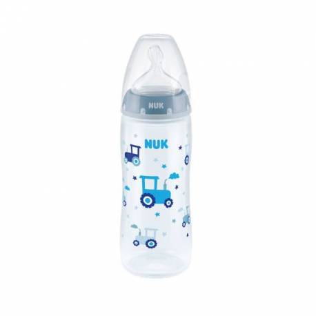 Nuk Biberón 6-18M con Control de Temperatura Camión Gris XL 360ml