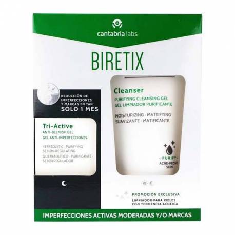 Biretix Tri-Active Gel Anti-Imperfecciones 50ml + Limpiador 150ml