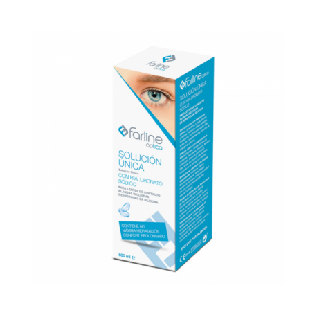 liquido lentillas farline con acido hialuronico 500mlFarline Solución Única 500ml