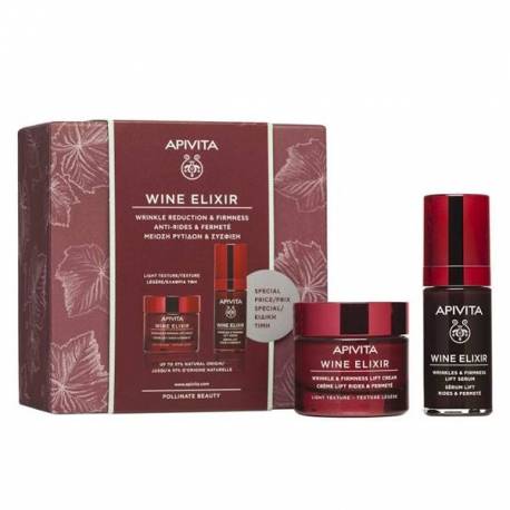 Apivita Wine Elixir Crema Textura Ligera 50ml + Sérum 30ml