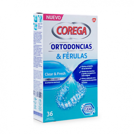 Corega Ortodoncias y Férulas 36 Tabletas