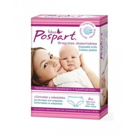 Indasec® Pospart® Braguitas Desechables 4 Uds