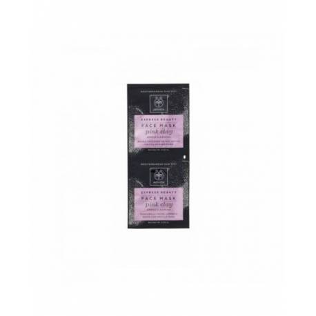 Apivita Express Beauty Mascarilla Limpieza Suave con Arcilla Rosa 2x8ml