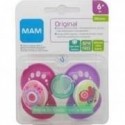 CHUPETE SILICONA ORIGINAL MAM +6MESES PACK DOBLE