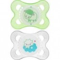 CHUPETE SILICONA MAM NIGHT 0-6 MESES PACK DOBLE