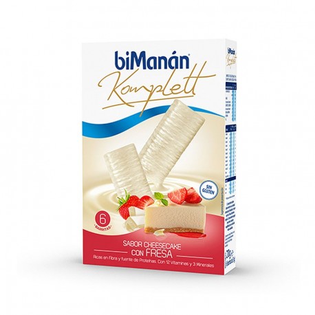 Bimanán Komplett 6 Barritas Sabor Cheesecake Con Fresa