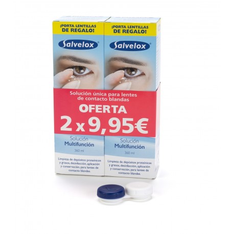 Salvelox Duplo Solución Unica Para Lentes De Contacto Blandas 2X360ml