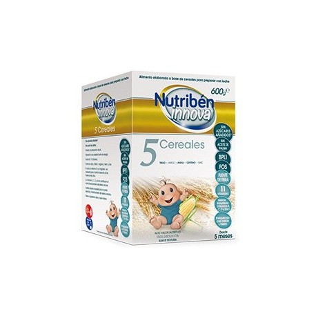 Nutriben innova 5 cereales 600 g sin aceite de palma