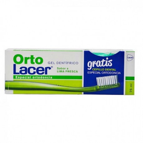 Orto Lácer Gel Dentífrico Sabor Lima Fresca + Cepillo Gratis 
