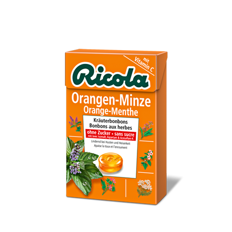 ricola caramelos naranja menta s/a 50 g