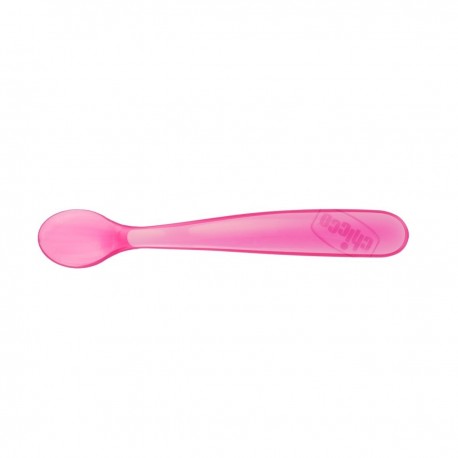 Chicco Cuchara Easy Meal Silicona Rosa 6m+ 2un