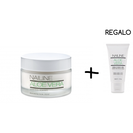 Nailine Crema Facial Hidratante Aloe Vera + Regalo Crema de Manos y Uñas 50ml