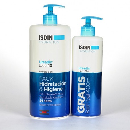 Isdin Hydration Ureadin Lotion 1 L + Gel Baño 400 ml Gratis Pack