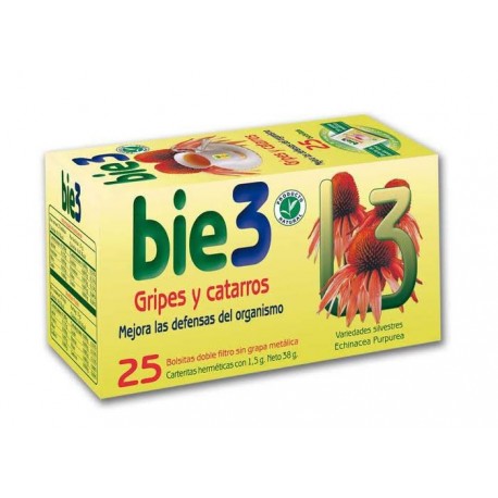 Bie3 Equinácea Gripes y Catarros 25 Infusiones de 1,8 gr