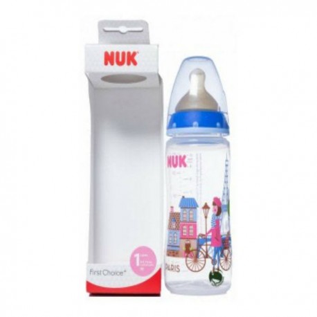 Nuk Biberón PC Blue con Tetina de Látex T1M 300 ml