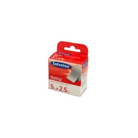 salvelox esparadrapo tela blanco 5 m x 2,5 cm