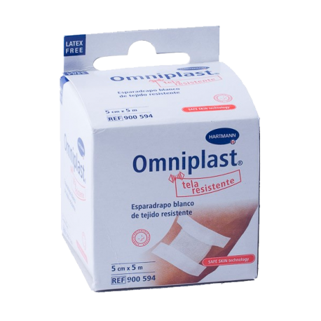 esparadrapo omniplast tela blanco 5x2,5c