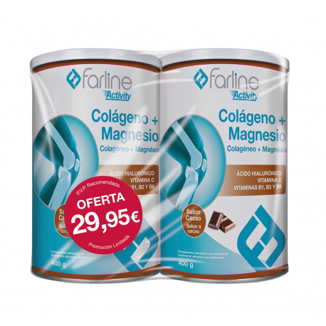 Farline Colágeno + Magnesio Cacao 400g Duplo