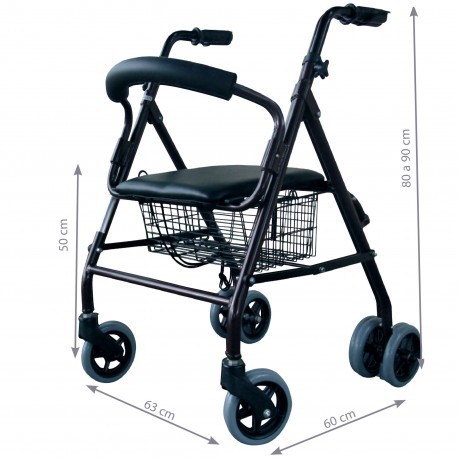 Prim Rollator Andador de Paseo con Freno a Presión