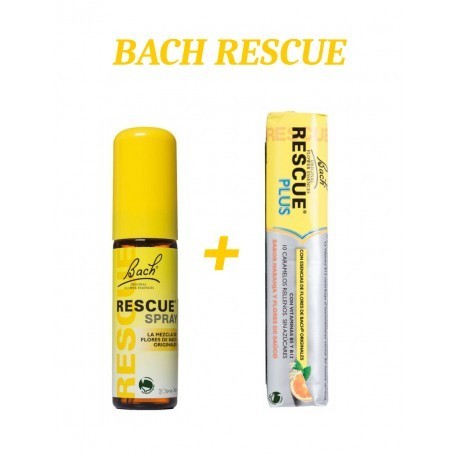 Bach Rescue Spray + Rescue Plus Caramelos Gratis