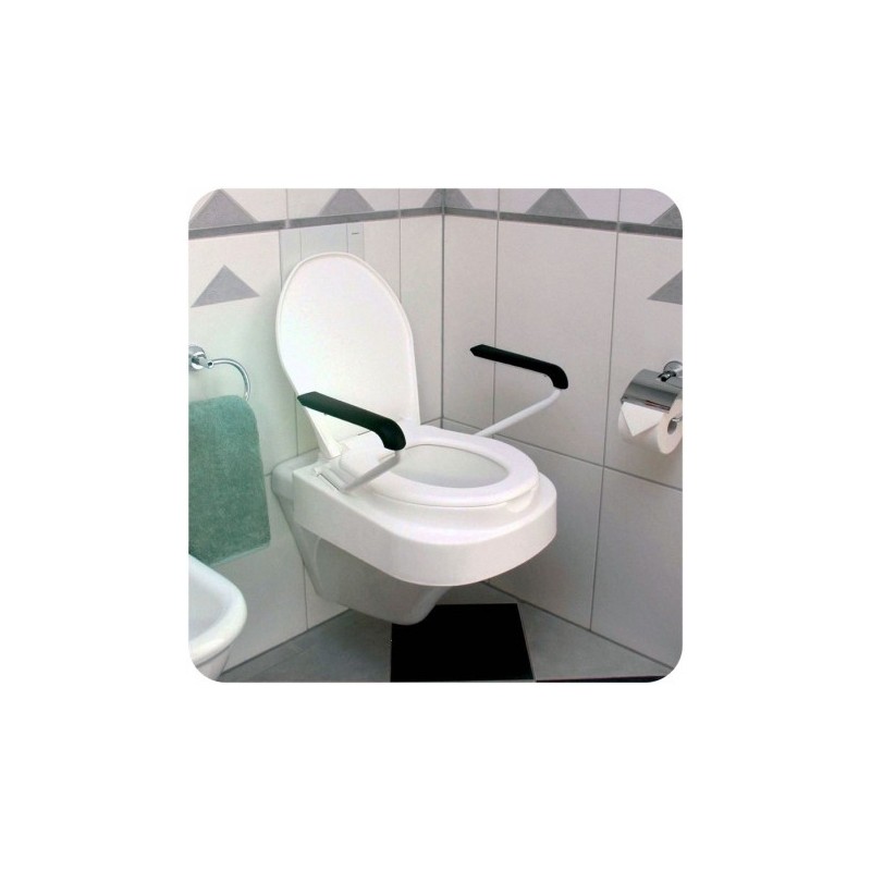 AYUDAS DINAMICAS ASIENTO ELEVADOR W.C DE 15 cm. CON TAPA - Aluminio